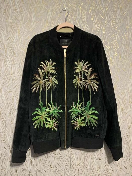Uomo Scotch & Soda Bomber Multicolore Camoscio 42
