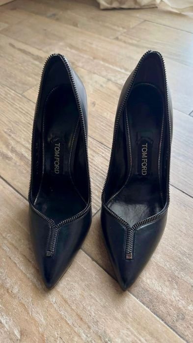 Men Tom Ford Heels Black Leather 38