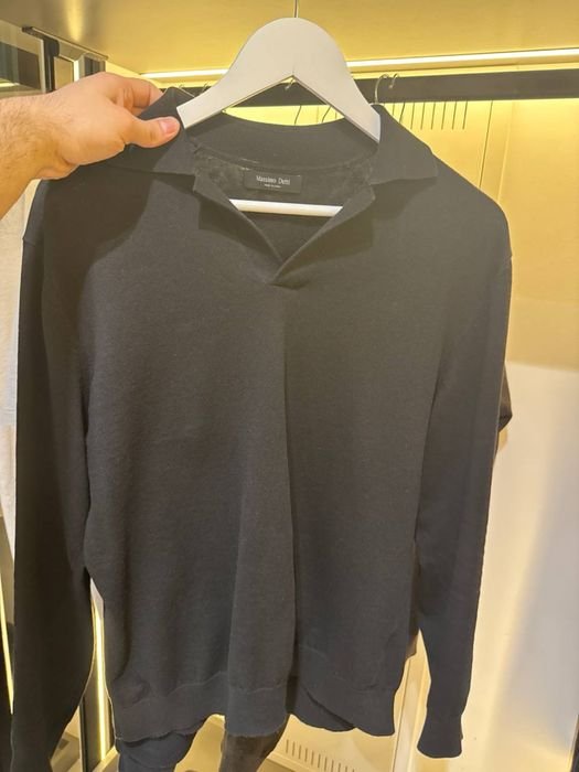 Мужской Massimo Dutti Свитшот Чёрный Хлопок