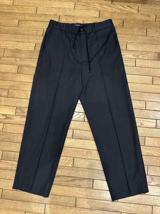 Homme Valentino Pantalon Gris Laine Autre