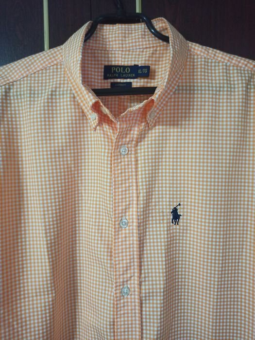 Men Ralph Lauren Shirt Orange Cotton 42