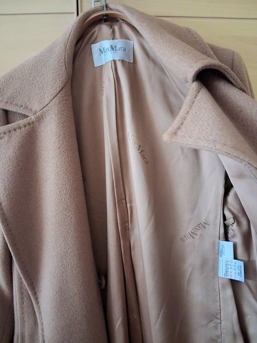 Femme Max Mara Manteau Beige Laine de Chameau