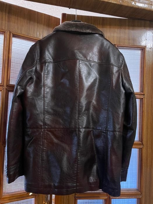 Men Winter Jacket Brown Sheepskin 42