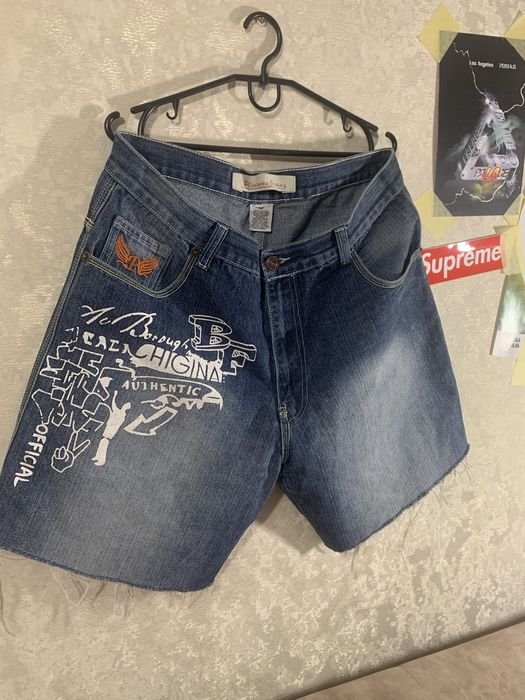 Men Vintage Southpole Shorts Navy Denim 36-38