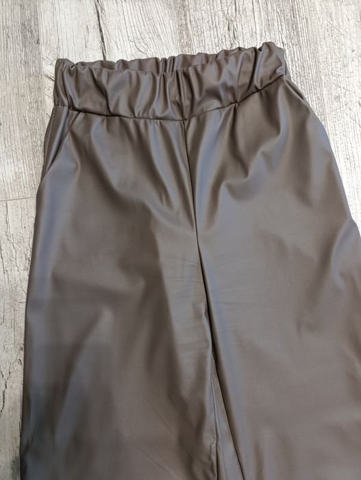 Damen Hose Braun Eco-Leder 36