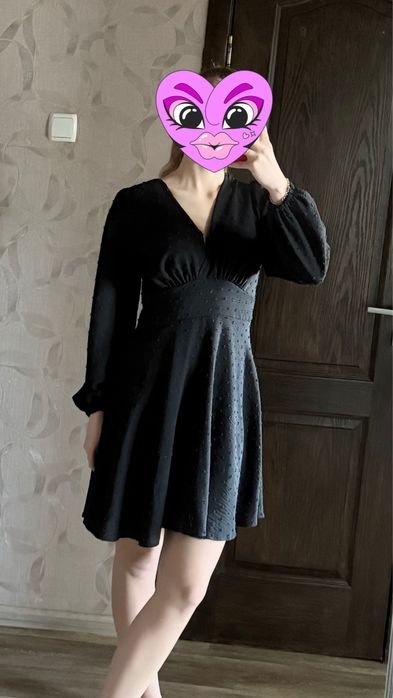 Damen Kleid Schwarz 36