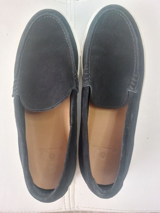 Мужской Massimo Dutti Лоферы Чёрный Замша 43