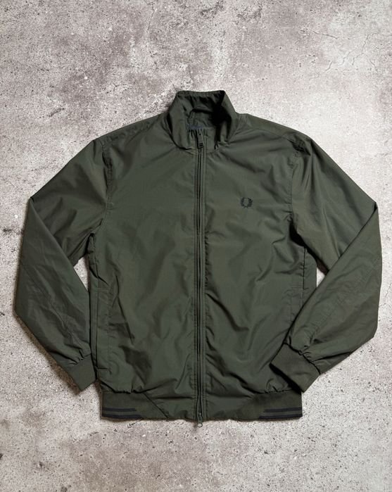 Men Fred Perry Jacket Khaki Cotton 36