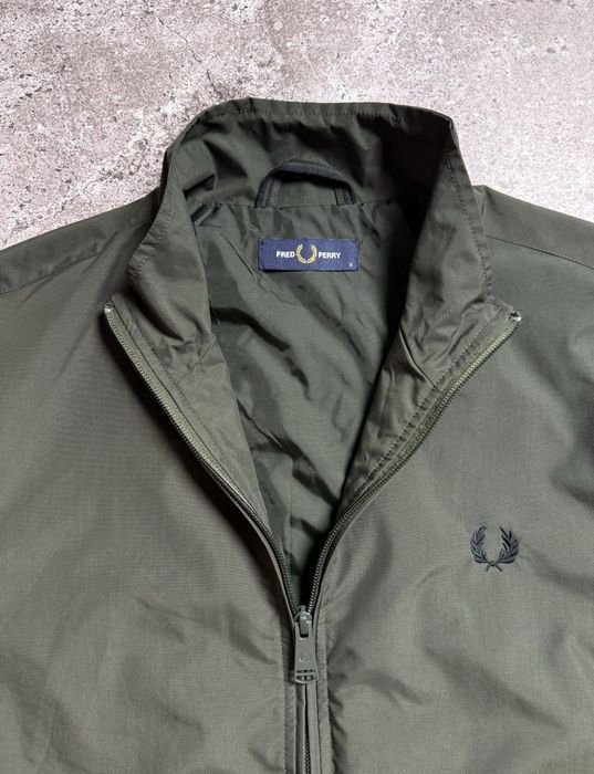 Men Fred Perry Jacket Khaki Cotton 36