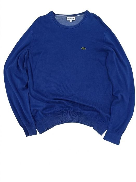 Men Lacoste Sweater Navy Cotton 40