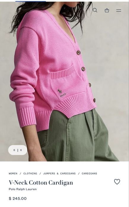 Femme Ralph Lauren Pull Rose Coton 36