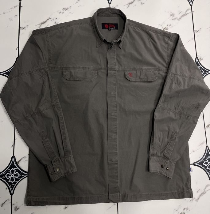 Homme Fjällräven Chemise Verte Coton 42