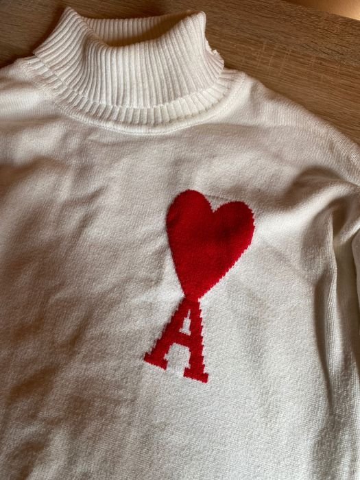 Herren Ami Pullover Weiß 36
