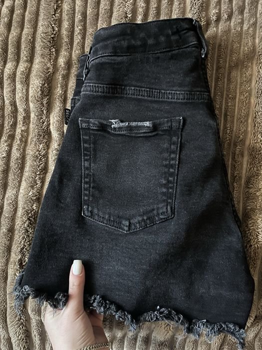 Femme Shorts en Jean Noir Autre