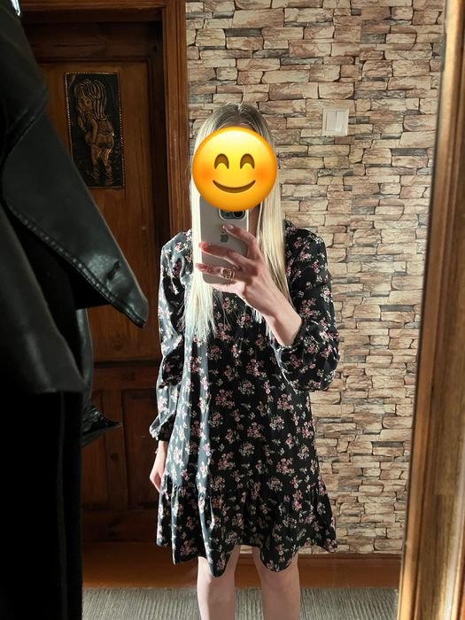 Damen Kleid Schwarz Soft 36