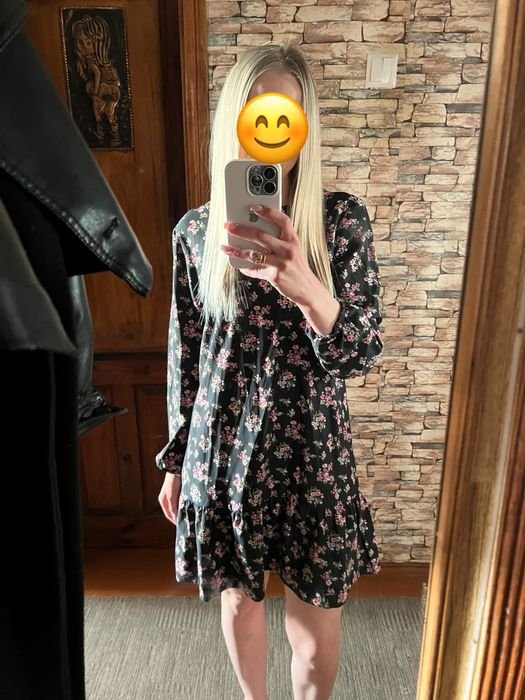 Damen Kleid Schwarz Soft 36