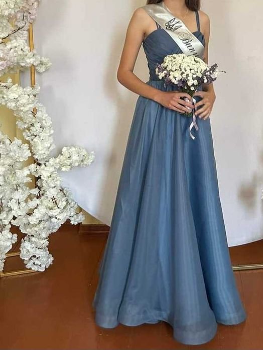 Donna Abito Blu Navy Altro Materiale 40