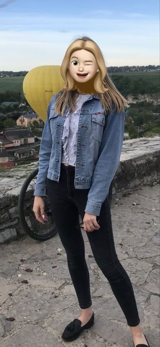 Donna Giacca di Jeans Blu Navy 36