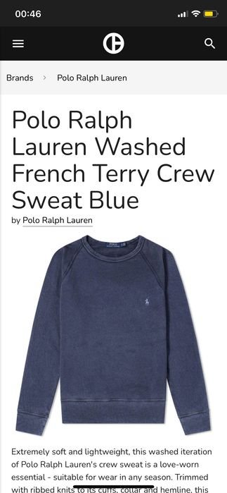 Men Ralph Lauren Long Sleeve Navy 36