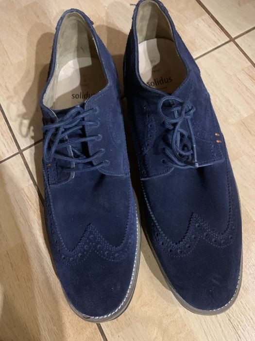 Uomo Solidus Tacchi Blu Navy Camoscio 44