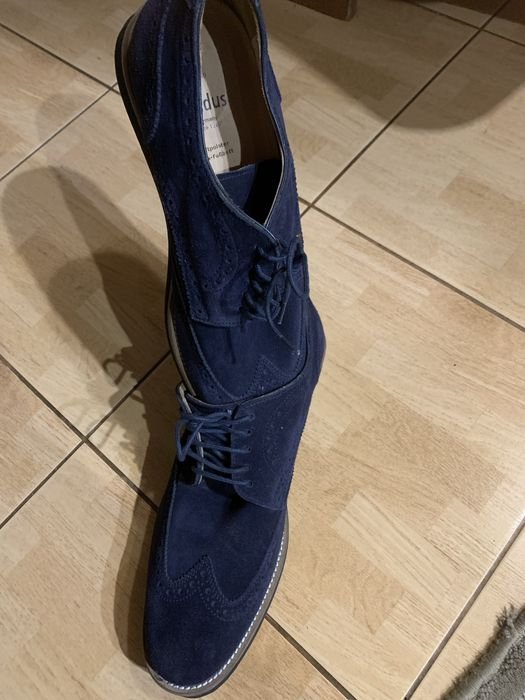 Uomo Solidus Tacchi Blu Navy Camoscio 44