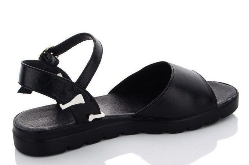 Женские Босоножки Чёрные Натуральная Шкера 38