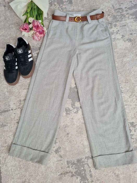 Herren Peserico Hose Grau Wolle 42(S)
