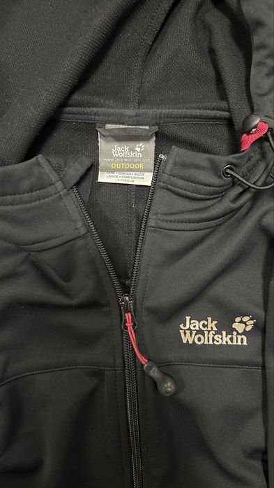 Uomo Jack Wolfskin Giacca a Vento Nera 38