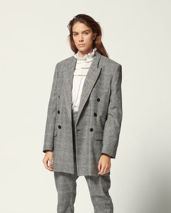 Damen Isabel Marant Blazer Karomuster Wolle S-M
