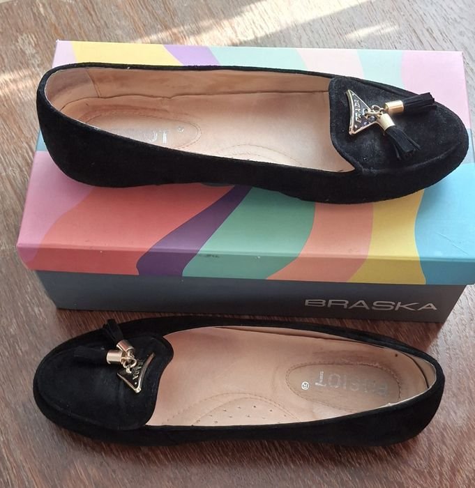 Donna Mocassini Nero Suede 39