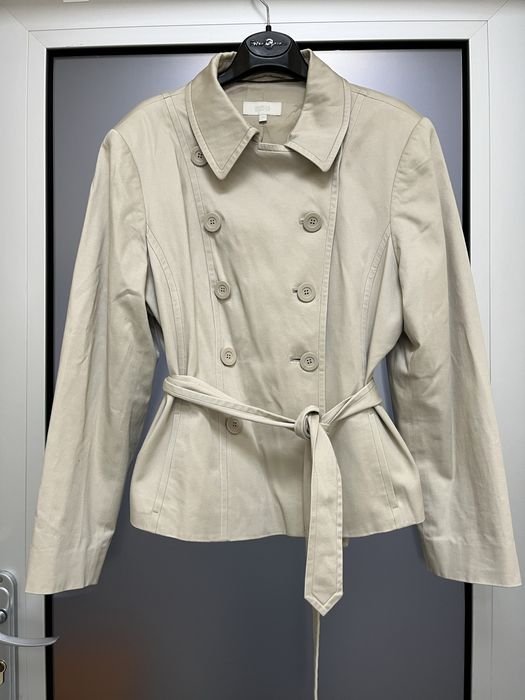 Damen Benetton Trenchcoat Creme 40