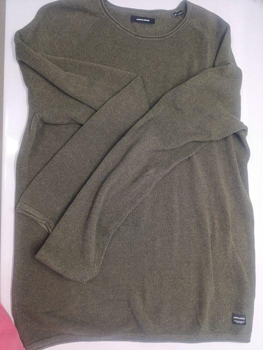 Мужской Jack & Jones Свитер Зелёный Хлопок 42