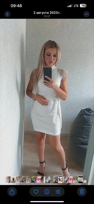 Donna Abito Bianco Pizzo 44