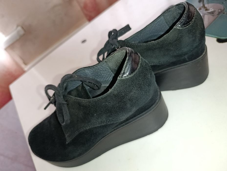 Donna Tacchi Neri Camoscio 36