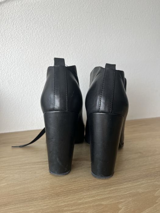 Women Vitto Rossi Ankle Boots Black Leather 37