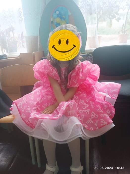 Женское Платье Розовое 5-6 Лет