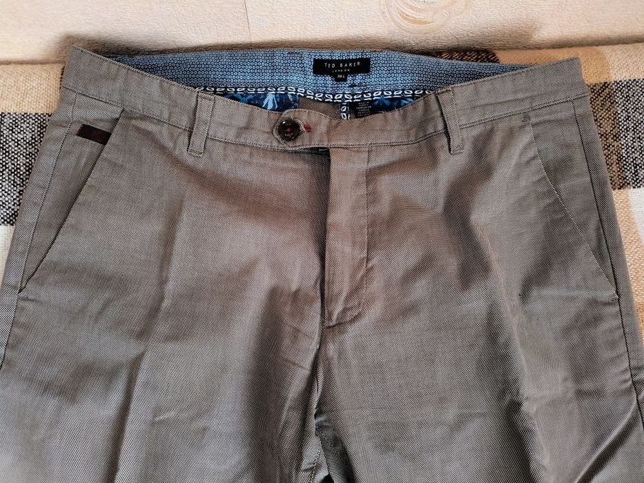 Uomo Ted Baker Pantaloni Grigi 36-38