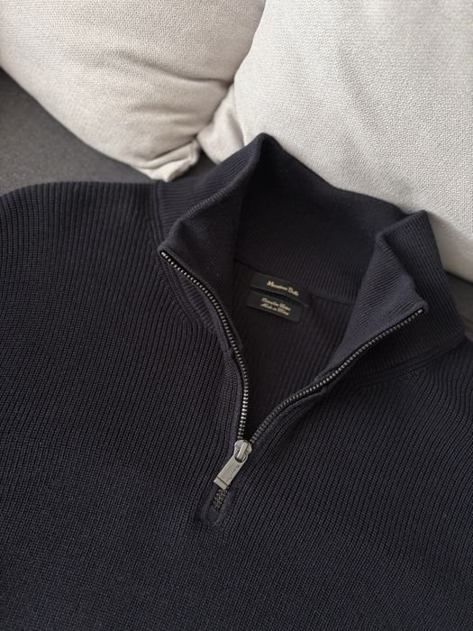 Мужской Massimo Dutti Свитер Тёмно-синий 40