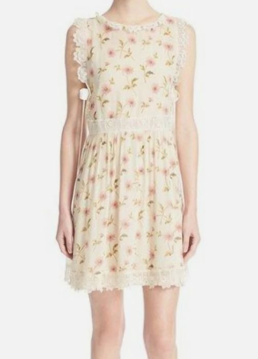 Damen Red Valentino Kleid Mehrfarbig Seide 36