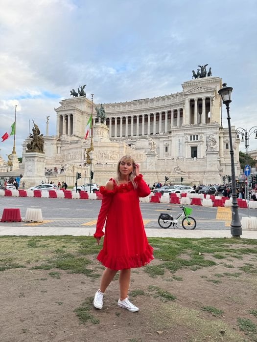 Женский Платье Красное Шифон 40