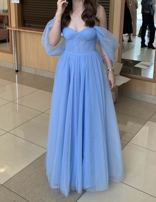 Женское Платье Голубое 36