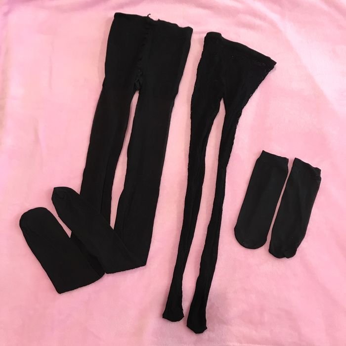 Женские Чёрные Колготки Набор 1-2 (S)