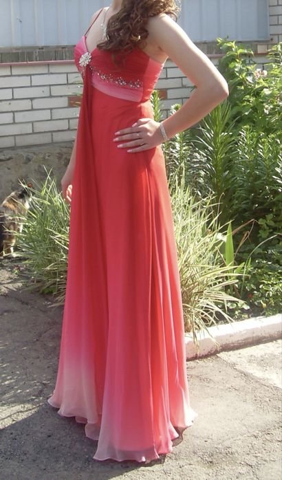 Damen Kleid Rosa Chiffon 36