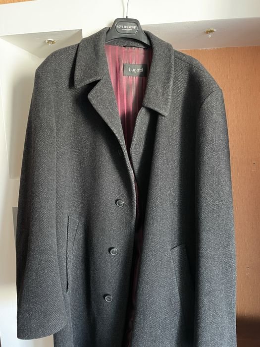 Uomo Bugatti Cappotto Grigio Cashmere 40