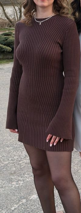 Damen Kleid Braun Anderes Material 38