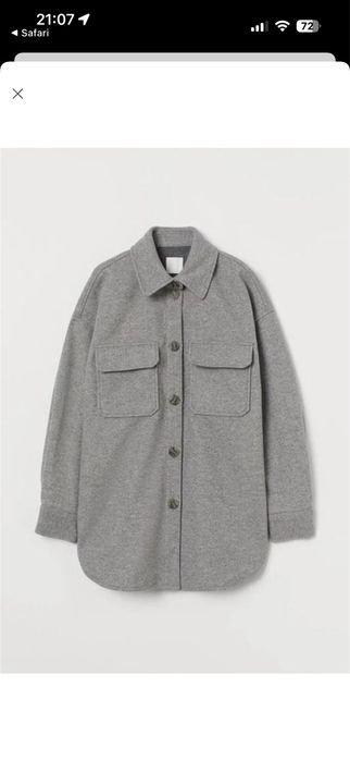 Damen Reserved Hemd Mantel Grau 40