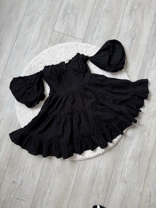 Women Dress Black Cotton 36