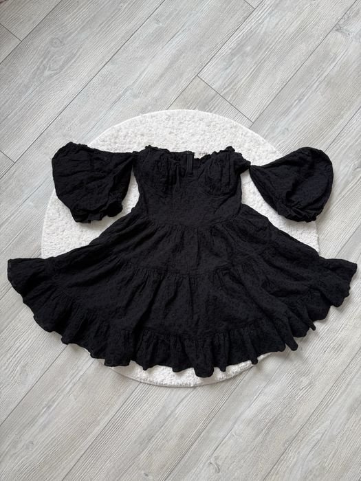 Women Dress Black Cotton 36