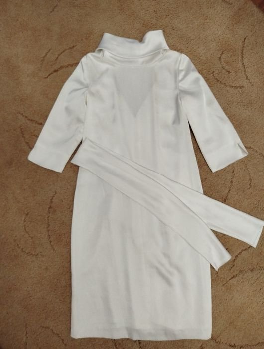 Women Dress White Satin 38