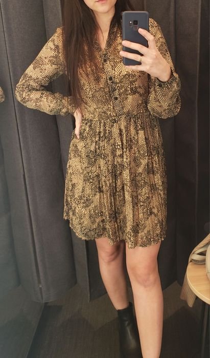 Donna Abito Marrone Chiffon 34